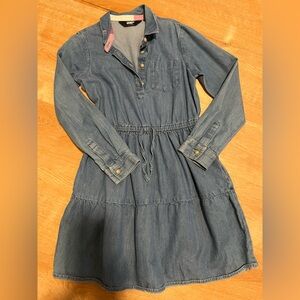 Girls’ denim dress Lands’ End